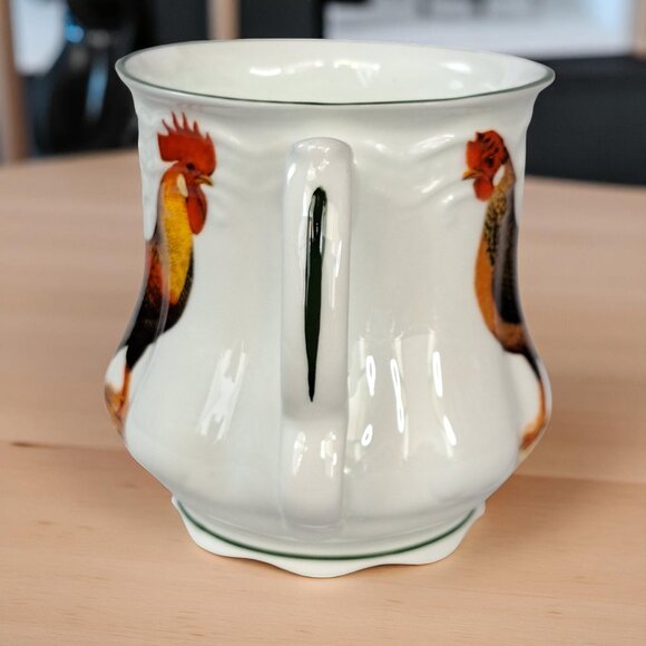 David Michael Staffordshire England Fine Bone China Rooster/hen Coffee Mug Cup - Picture 2 of 7